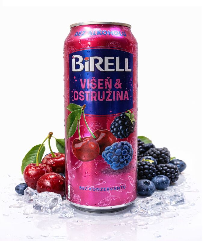 Birell Višeň a Ostružina 0,5l